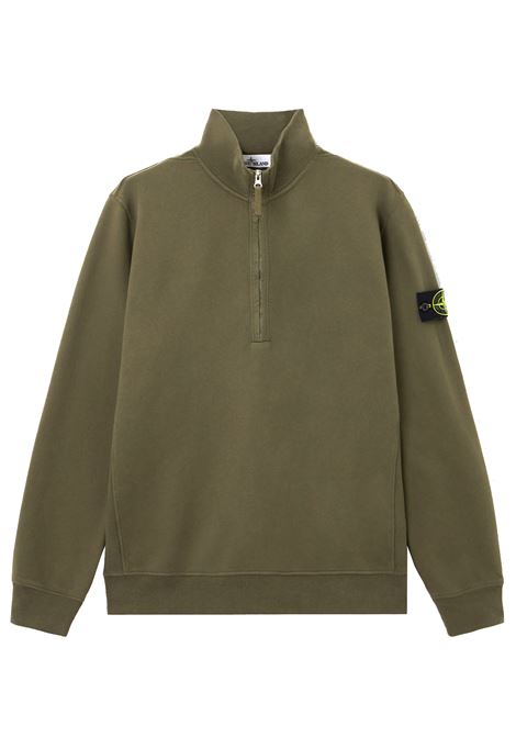 polo half zip uomo verde militare STONE ISLAND | K2S15 6100068 S0A20V0054